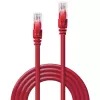 Lindy 0,3m Cat.6 U/UTP Netzwerkkabel, Rot
