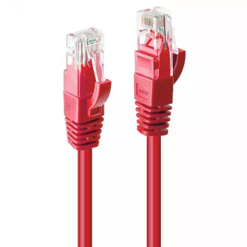 Netzwerkkabel Lindy 3m Cat.6 RJ-45 U/UTP Rot