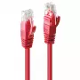 Netzwerkkabel Lindy 3m Cat.6 RJ-45 U/UTP Rot