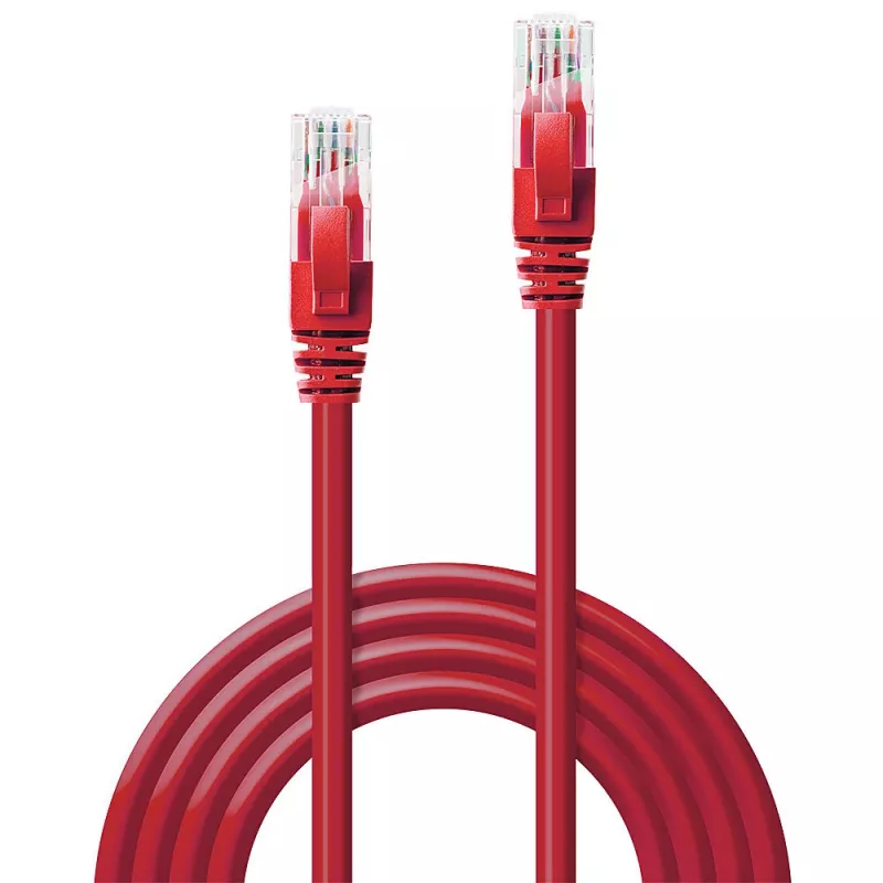 Lindy 5m Cat.6 U/UTP Netzwerkkabel, Rot