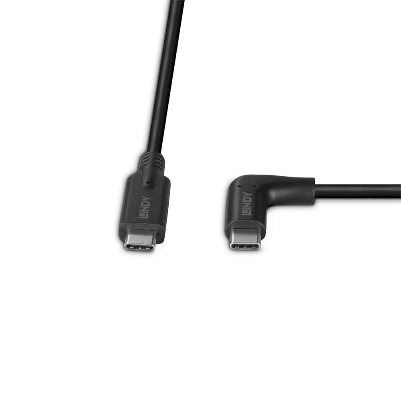 Lindy 1,5m USB 3.2 Typ-C-Kabel, 90°-Winkelstecker, 10 Gbit/s