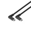 Lindy 0,5 m USB 3.2 rechtwinkliges USB-C auf rechtwinkliges USB-C Kabel, 10 Gbit/s