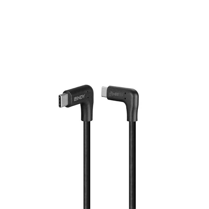 Lindy 1,5 m USB 3.2 USB-C-Kabel mit rechtwinkligen Steckern, 10 Gbit/s