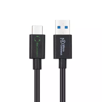 Microconnect ECO-USB3.2CA1 USB-Kabel USB 3.2 Gen 2 (3.1 Gen 2) 1 m USB A USB C Schwarz