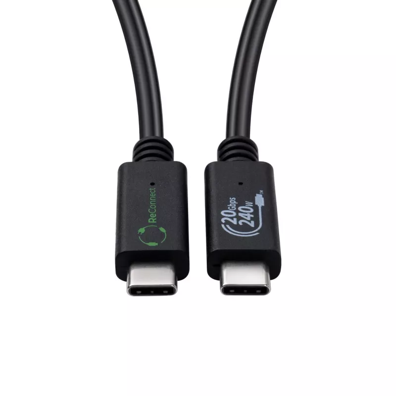 Microconnect ECO-USB3.2CC2 USB-Kabel USB 3.2 Gen 2x2 2 m USB C Schwarz