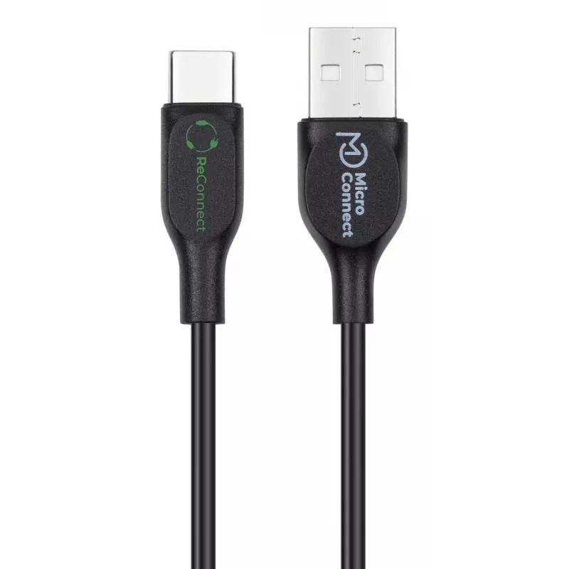 Microconnect ECO-USB3.1CCHAR2B USB-Kabel USB 2.0 2 m USB A USB C Schwarz