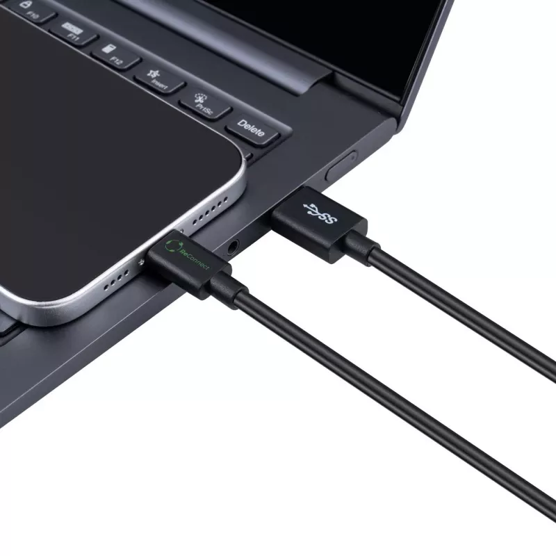 Microconnect ECO-USB3.1CA2 USB-Kabel USB 3.2 Gen 1 (3.1 Gen 1) 2 m USB-C Schwarz