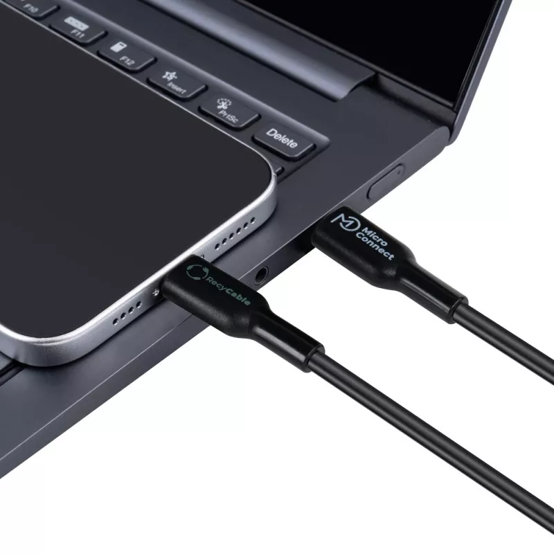 Microconnect ECO-USB3.1CL2 Lightning-Kabel 2 m Schwarz USB C