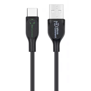 Microconnect ECO-USB3.1CCHAR1B USB-Kabel USB 2.0 1 m USB A USB C Schwarz
