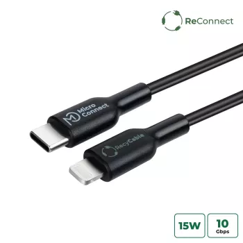 Microconnect ECO-USB3.1CL1 Lightning-Kabel 1m Schwarz USB-C-Stecker