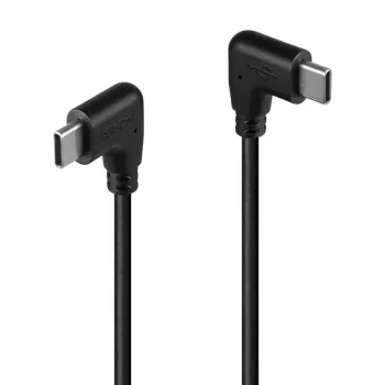 Lindy 1m USB 2.0 rechtwinkliges USB-C auf rechtwinkliges USB-C Kabel