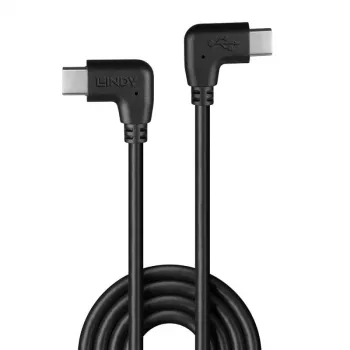 Lindy 1m USB 2.0 rechtwinkliges USB-C auf rechtwinkliges USB-C Kabel