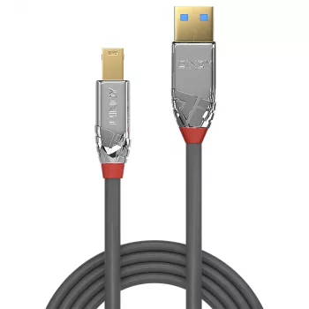 USB-Kabel Lindy 3 m USB 3.2 Typ A auf B Kabel 5 Gbit/s Cromo Line