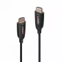 Lindy 100m Fibre Optic Hybrid HDMI 8K60 Kabel 48 Gbit/s Schwarz