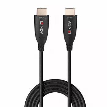 Lindy 100m Fibre Optic Hybrid HDMI 8K60 Kabel 48 Gbit/s Schwarz