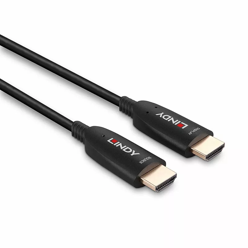 Lindy 100m Fibre Optic Hybrid HDMI 8K60 Kabel 48 Gbit/s Schwarz