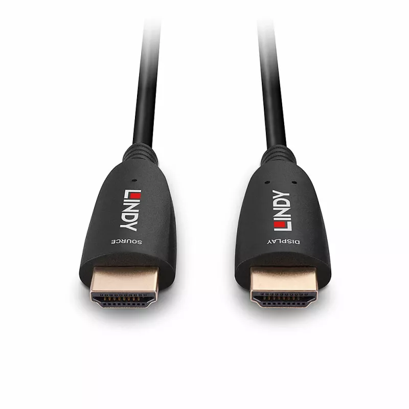 Lindy 100m Fibre Optic Hybrid HDMI 8K60 Kabel 48 Gbit/s Schwarz