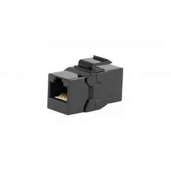 Keystone-Inline-Kupplung EQUIP Cat.6A ungeschirmt, RJ-45, flache Bauform, schwarz, 8 Stück
