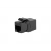 Keystone-Inline-Kupplung EQUIP Cat.6A ungeschirmt, RJ-45, flache Bauform, schwarz, 8 Stück