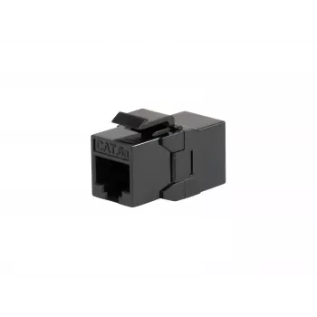 Keystone-Inline-Kupplung EQUIP Cat.6A ungeschirmt, RJ-45, flache Bauform, schwarz, 8 Stück