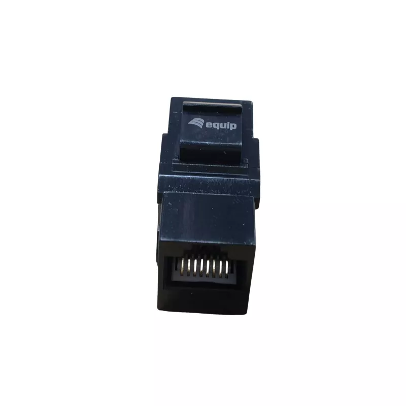 Keystone-Inline-Kupplung EQUIP Cat.6A ungeschirmt, RJ-45, flache Bauform, schwarz, 8 Stück