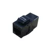 Keystone-Inline-Kupplung EQUIP Cat.6A ungeschirmt, RJ-45, flache Bauform, schwarz, 8 Stück
