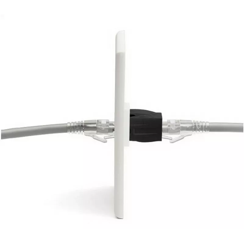 Keystone-Inline-Kupplung EQUIP Cat.6A ungeschirmt, RJ-45, flache Bauform, schwarz, 8 Stück