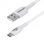 StarTech.com 1m USB-A auf USB-C Ladekabel, Laden & Synchronisieren, 3A, USB 2.0, TPE-Mantel – Weißes USB-Ladekabel