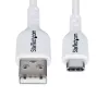 StarTech.com 1m USB-A auf USB-C Ladekabel, Laden & Synchronisieren, 3A, USB 2.0, TPE-Mantel – Weißes USB-Ladekabel