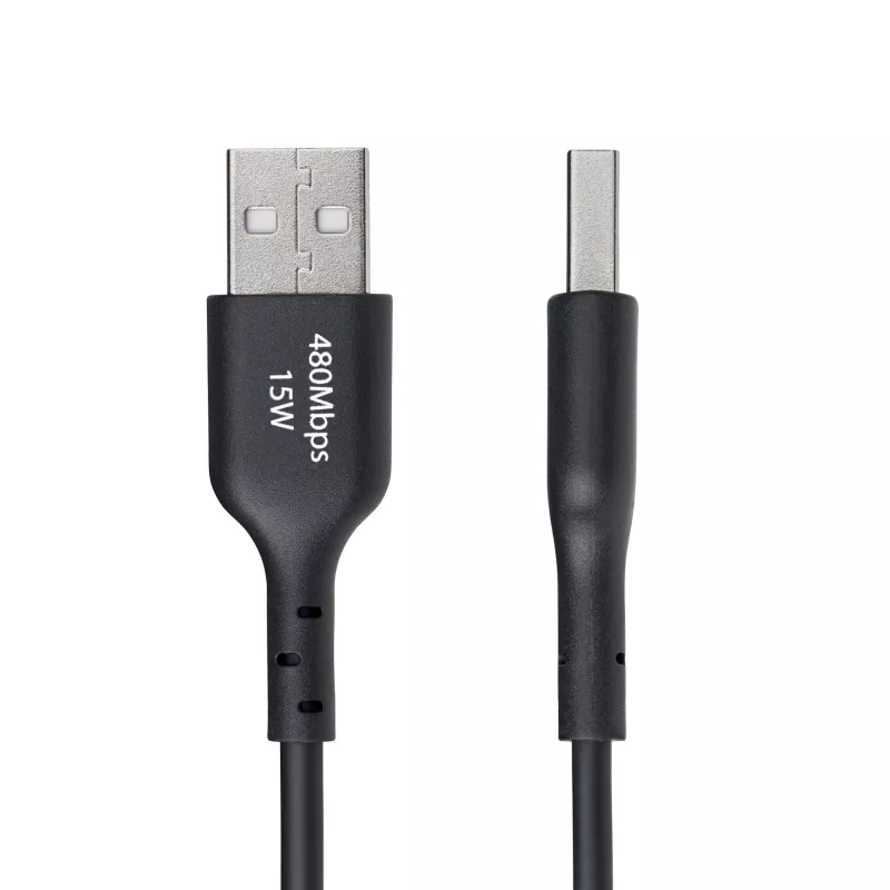StarTech.com 3ft (1m) USB-A auf USB-C Ladekabel, Laden & Synchronisieren, 3A, USB 2.0, TPE-Mantel – Schwarzes USB-Ladekabel