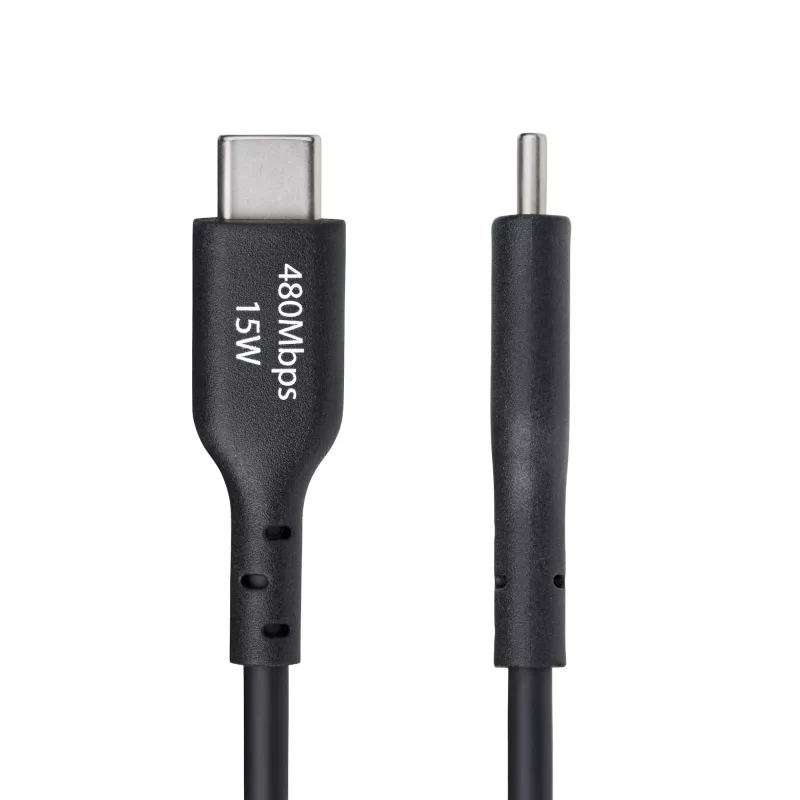 StarTech.com 3ft (1m) USB-A auf USB-C Ladekabel, Laden & Synchronisieren, 3A, USB 2.0, TPE-Mantel – Schwarzes USB-Ladekabel