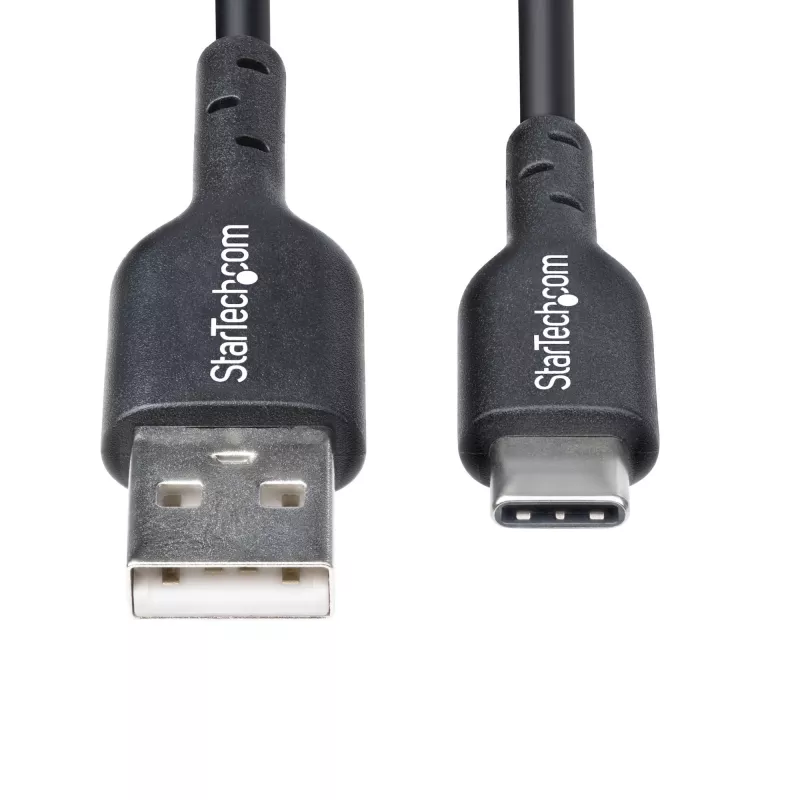 StarTech.com 3ft (1m) USB-A auf USB-C Ladekabel, Laden & Synchronisieren, 3A, USB 2.0, TPE-Mantel – Schwarzes USB-Ladekabel