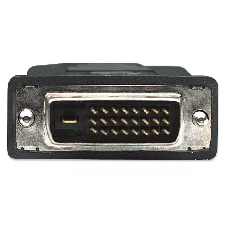 Manhattan HDMI zu DVI-D 24+1 Kabel, 1 m, Stecker auf Stecker, Schwarz, Dual Link, kompatibel mit DVD-D, lebenslange Garantie, entspricht HDDVIMM1M