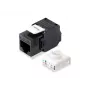 Equip Cat.6A Ungeschirmter Keystone Jack werkzeugfrei, RJ-45, LSA, Schwarz