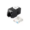 Equip Cat.6A Ungeschirmter Keystone Jack werkzeugfrei, RJ-45, LSA, Schwarz