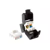 Equip Cat.6A Ungeschirmter Keystone Jack werkzeugfrei, RJ-45, LSA, Schwarz