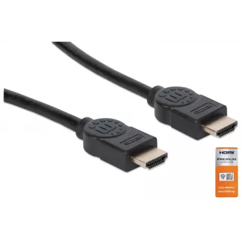 HDMI-Kabel mit Ethernet Manhattan HDMM1MP 1m Stecker auf Stecker Schwarz