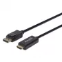 Manhattan DisplayPort 1.1 auf HDMI Kabel, 1080p@60Hz, 1m, Stecker zu Stecker, DP mit Verriegelung, Schwarz, Nicht bidirektional, Drei Jahre Garantie