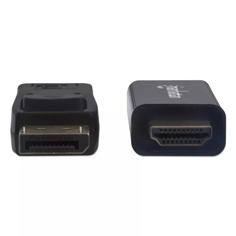 Manhattan DisplayPort 1.1 auf HDMI Kabel, 1080p@60Hz, 1m, Stecker zu Stecker, DP mit Verriegelung, Schwarz, Nicht bidirektional, Drei Jahre Garantie