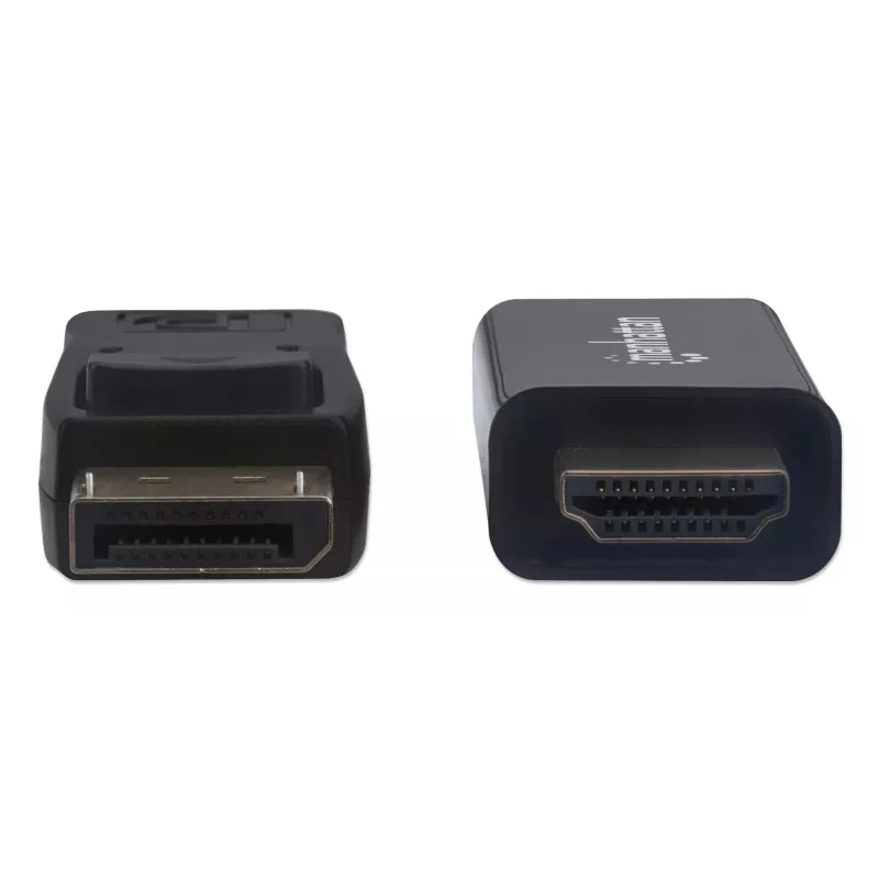 Manhattan DisplayPort 1.1 auf HDMI Kabel, 1080p@60Hz, 1,8m, Stecker auf Stecker, DP mit Verriegelung, Schwarz, nicht bidirektional, drei Jahre Garantie