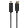 Manhattan DisplayPort 1.1 auf HDMI Kabel, 1080p@60Hz, 1,8m, Stecker auf Stecker, DP mit Verriegelung, Schwarz, nicht bidirektional, drei Jahre Garantie