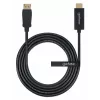 Manhattan DisplayPort 1.1 auf HDMI Kabel, 1080p@60Hz, 1,8m, Stecker auf Stecker, DP mit Verriegelung, Schwarz, nicht bidirektional, drei Jahre Garantie