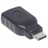 Manhattan USB-C-auf-USB-A-Adapter, Stecker auf Buchse, 5 Gbit/s (USB 3.2 Gen1, auch USB 3.0), SuperSpeed USB, Schwarz, lebenslange Garantie, entspricht USB31CAADG