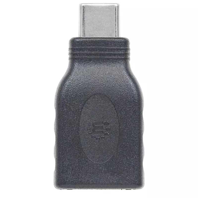 Manhattan USB-C-auf-USB-A-Adapter, Stecker auf Buchse, 5 Gbit/s (USB 3.2 Gen1, auch USB 3.0), SuperSpeed USB, Schwarz, lebenslange Garantie, entspricht USB31CAADG
