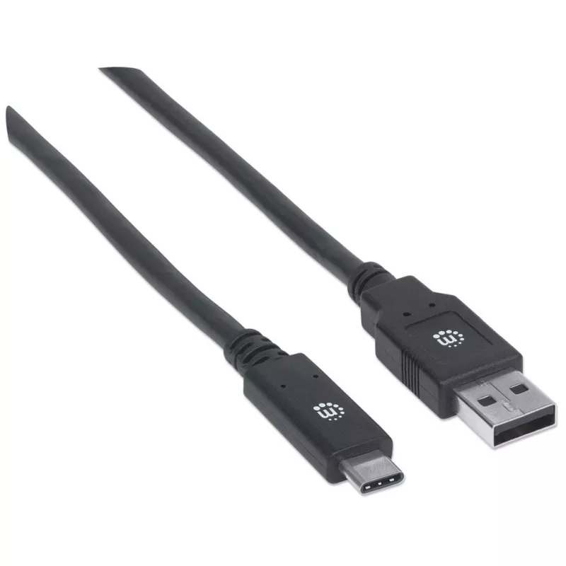 USB-C auf USB-A Kabel Manhattan 354974 2m Stecker auf Stecker