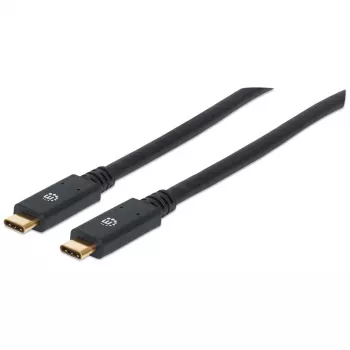 USB-C-Kabel Manhattan USB315CC2M 2 m Stecker auf Stecker Schwarz