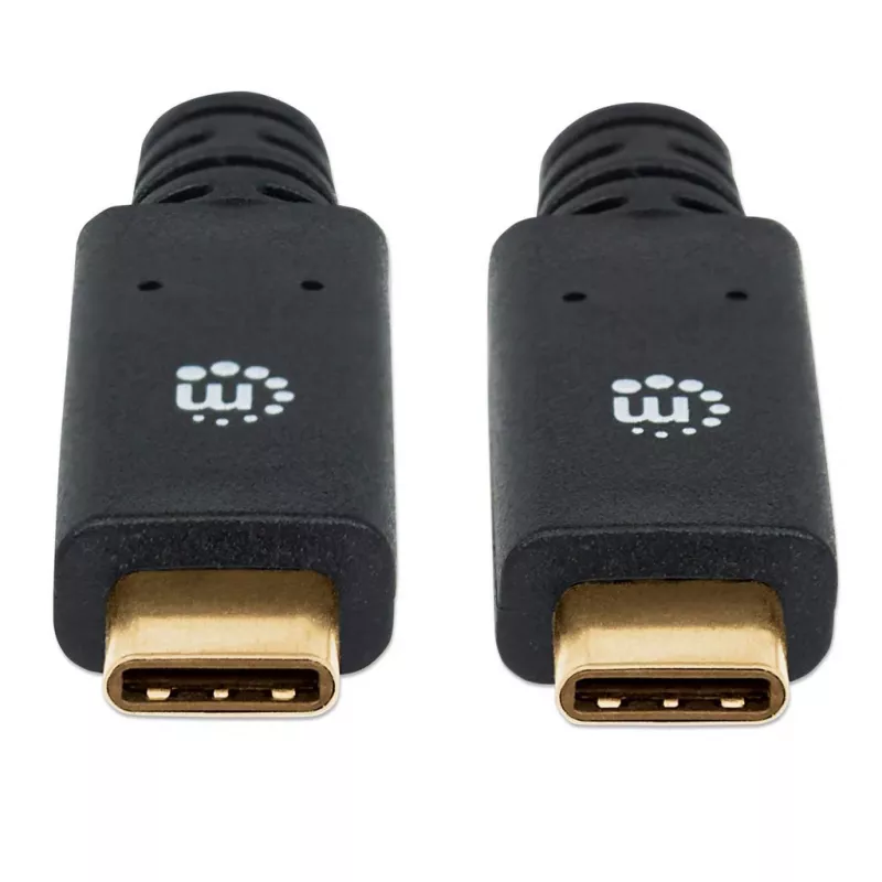 USB-C-Kabel Manhattan USB315CC2M 2 m Stecker auf Stecker Schwarz