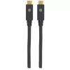 USB-C-Kabel Manhattan USB315CC2M 2 m Stecker auf Stecker Schwarz