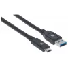 USB-C-auf-USB-A-Kabel Manhattan 354981 3 m Stecker auf Stecker