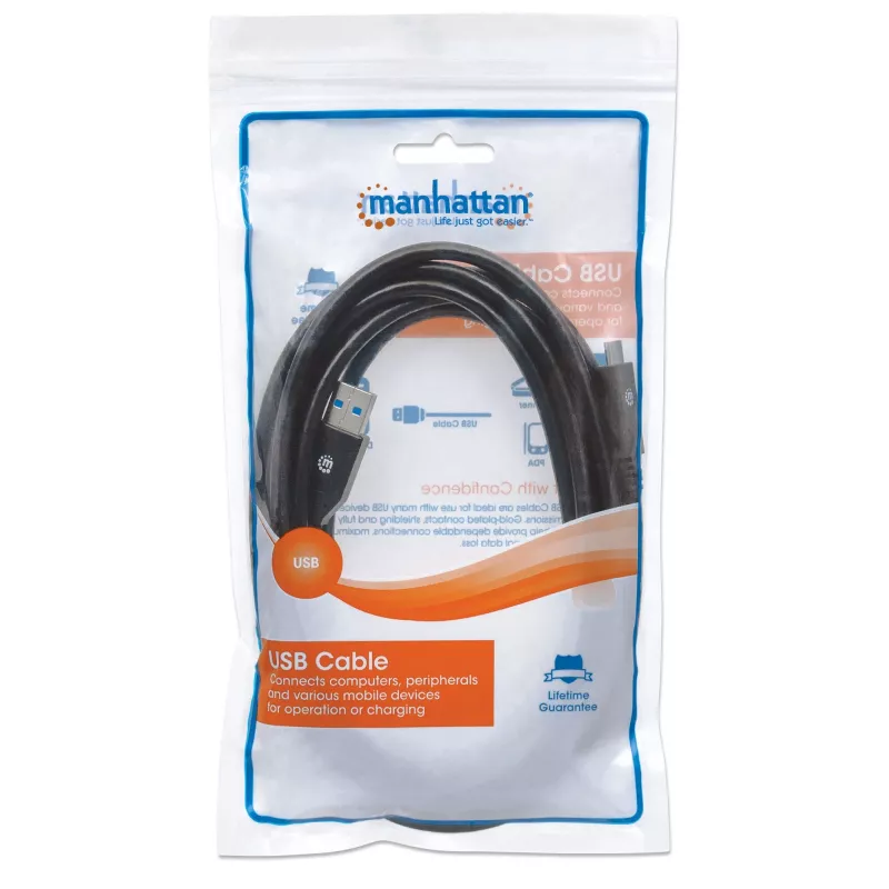 USB-C-auf-USB-A-Kabel Manhattan 354981 3 m Stecker auf Stecker